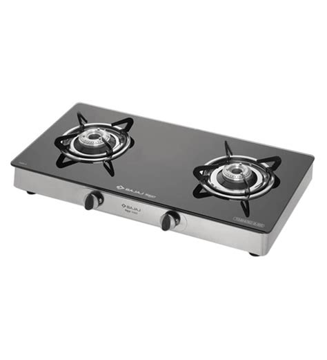 bajaj glass top 2 burner gas stove